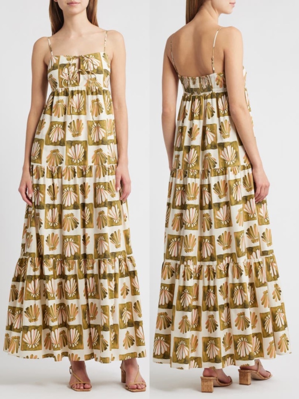 New Rails Mica Seashells Maxi Dress